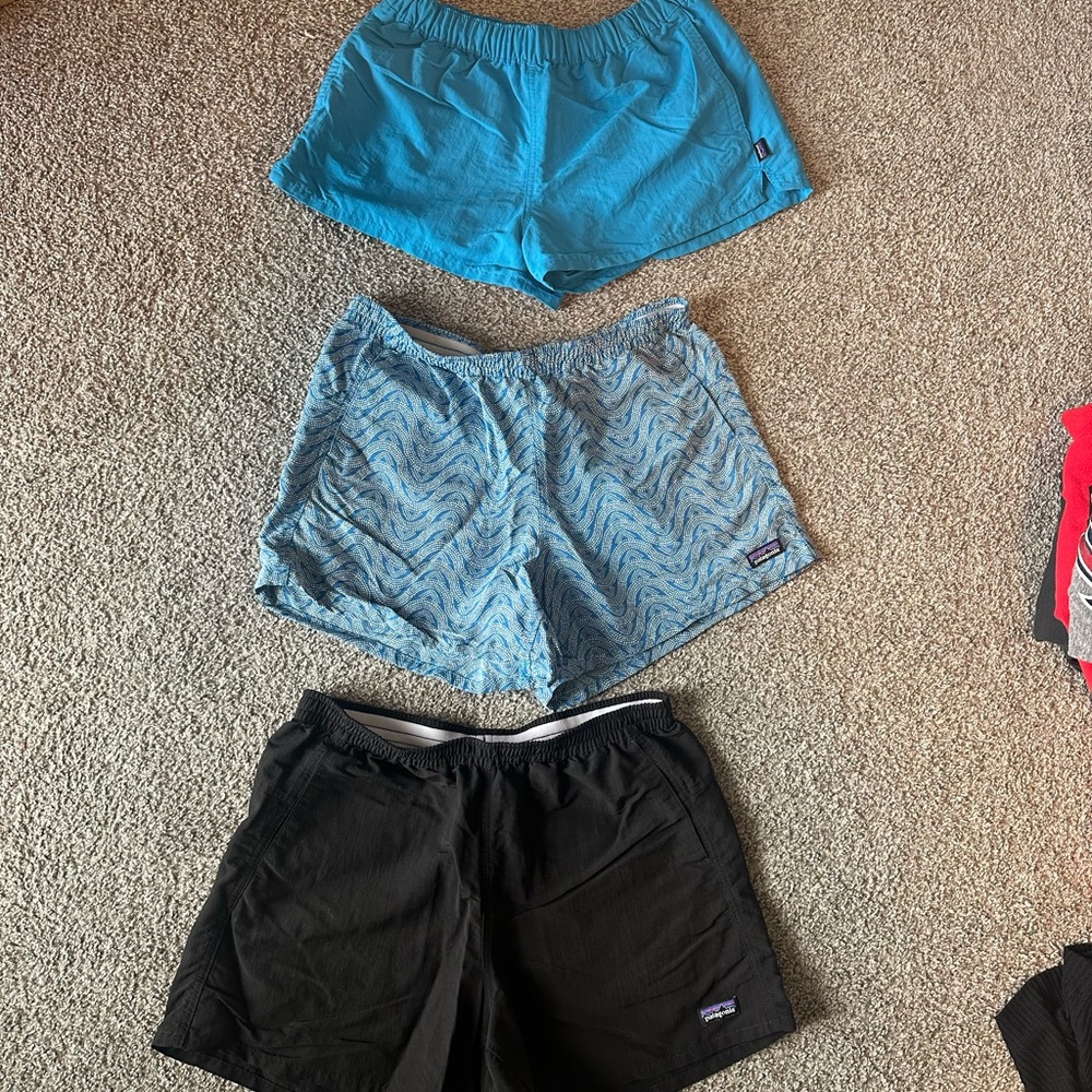 Patagonia Baggies Bundle - Blue, Patterned, Black